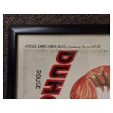 Vintage Duhomard Quinquina Paris Poster Framed Art 1999 Dayton Hudson