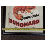 Vintage Duhomard Quinquina Paris Poster Framed Art 1999 Dayton Hudson