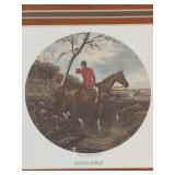 Framed Equestrian Engraving Prints Set: 