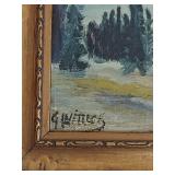 G. Witteck (?) Scenic Landscape Oil Painting Framed