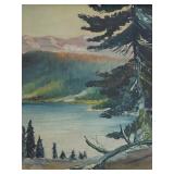 G. Witteck (?) Scenic Landscape Oil Painting Framed