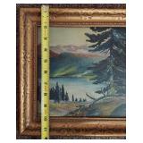 G. Witteck (?) Scenic Landscape Oil Painting Framed