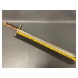 Medieval Style Sword with Brass Guard & Sheath