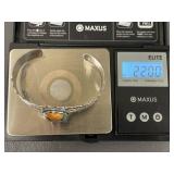 Turquoise Silver Cuff Bracelet 22g
