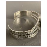 Turquoise Silver Cuff Bracelet 22g