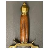 Decorative Sword with Wooden Handle & Leather Sheath