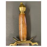 Exquisite Sword with Leather Sheath & Wooden Handle