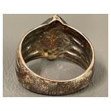 Vintage Sterling Silver Ring Quad Color Gems