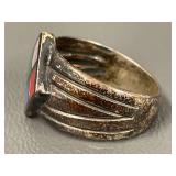 Vintage Sterling Silver Ring Quad Color Gems