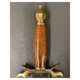 Vintage Sword with Leather Sheath - 27.5"