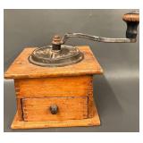 Vintage Imperial Coffee Grinder - Rustic Wood Design