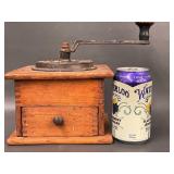 Vintage Imperial Coffee Grinder - Rustic Wood Design