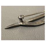 Vintage Sterling Silver Marcasite Brooch