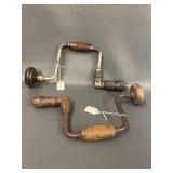 2 Antique Winchester Hand Brace Drills Set