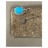 Sterling Silver Turquoise Earrings 925 Marked