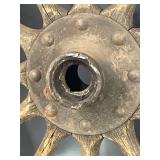 Vintage Wooden Wagon Wheel, Rustic Antique 52N