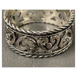 Sterling Silver Heart Ring Size 10