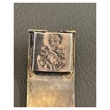 Vintage Sterling Silver Turquoise Chip Inlay Bracelet