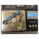 Handcrafted Multi-Gemstone Bracelet Sterling Silver w/ Opal Fish
