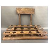 Antique Wooden Winchester Flashlight Display Rack