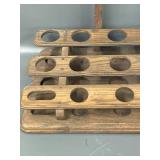 Antique Wooden Winchester Flashlight Display Rack