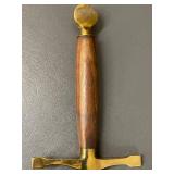 Medieval Short Sword with Leather Scabbard