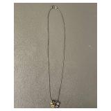 Sterling Silver Necklace with Multi-Colored Gemstones