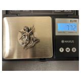 Vintage Sterling Silver Cherub Brooch Pin 7.72g