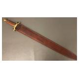 Antique-Style Sword with Brass Guard and Sheath