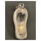 Sterling Silver Opal Inlaid Sandal Pendant