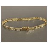 FA Design Sterling Silver Greek Key Bracelet