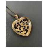 Heart Pendant Multi Color Gemstone Sterling Silver Necklace