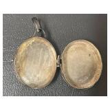 Sterling Silver Amber Cabochon Locket