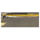 Ornate Ceremonial Sword with Scabbard and Tassel