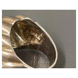 Vintage Mexican Sterling Silver Scalloped Design Ring
