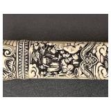 Dragon Motif Katana with Red Scabbard