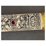 Dragon Motif Katana with Red Scabbard