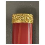 Dragon Motif Katana with Red Scabbard