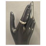 Sterling Silver Heart Motif Ring - Size 7.75