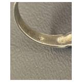 Sterling Silver Heart Motif Ring - Size 7.75