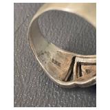 Celtic Knot Silver Ring, Intricate Design, Sz 8.75