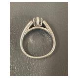 Vintage Silver Ring with Marquise Cut Stone