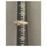 Vintage Silver Ring with Black Stone Detail- Signed ND