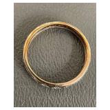 Vintage Floral Engraved Sterling Silver Ring Size 8.25
