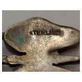 Vintage Sterling Silver Butterfly Pendant Abalone Inlay