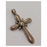 Sterling Silver 925 Heart Cross Pendant
