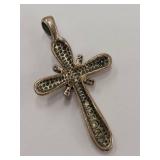 Sterling Silver 925 Heart Cross Pendant