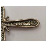 Sterling Silver 925 Heart Cross Pendant