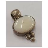 Vintage Mexican Sterling Silver Pendant with Cabochon