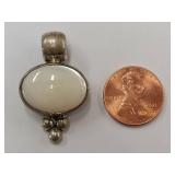 Vintage Mexican Sterling Silver Pendant with Cabochon